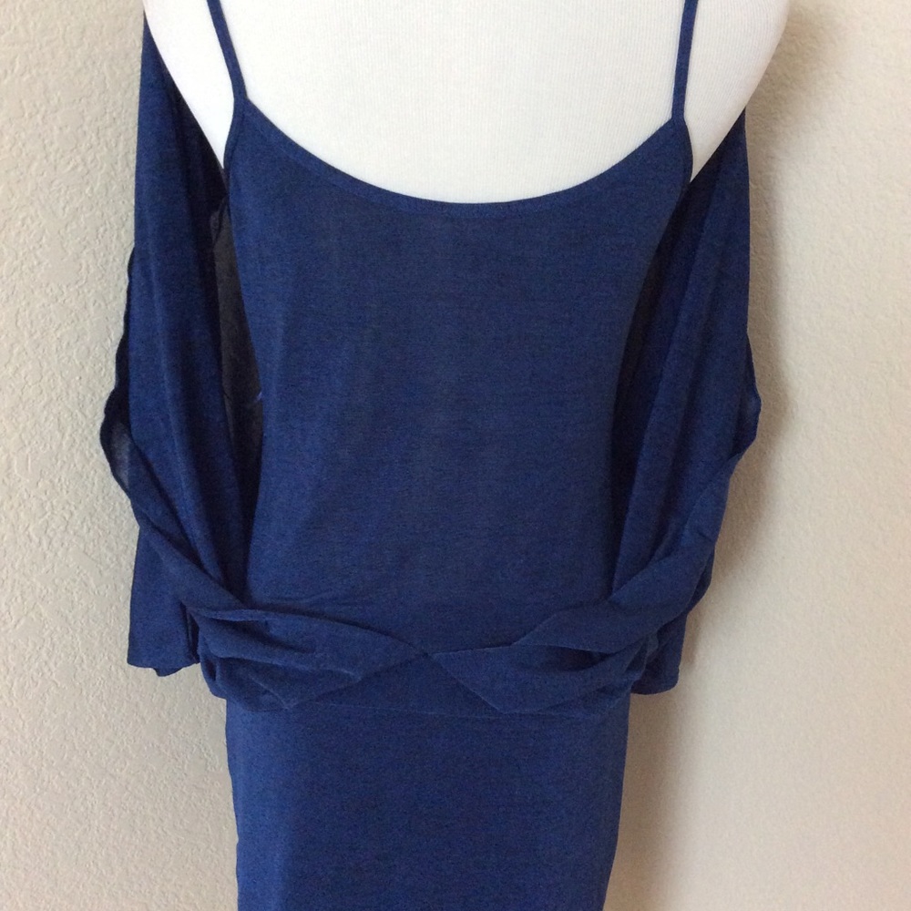 White House Black Market dress long sleeves open back cocktail dress - Picture 4 of 7